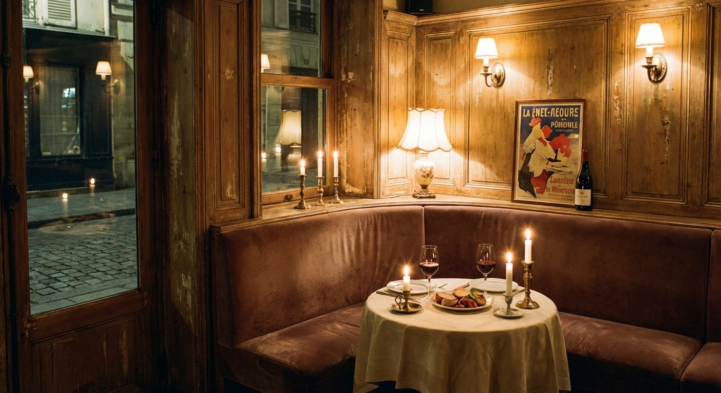 Coin cosy du restaurant pour dîners romantiques